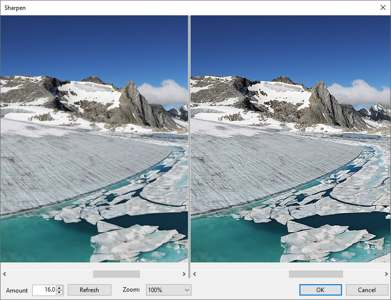 Sharpen repeat photos