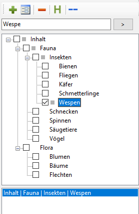 BILDARCH 5: Fotodaten Stichwort-Hierarchie (Stichwortbaum)