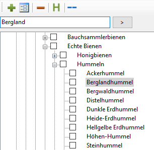 Eintrag in Stichwort-Hierarchie (Stichwortbaum) suchen