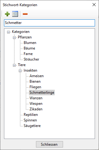 BILDARCH 5: Stichwort-Kategorien.